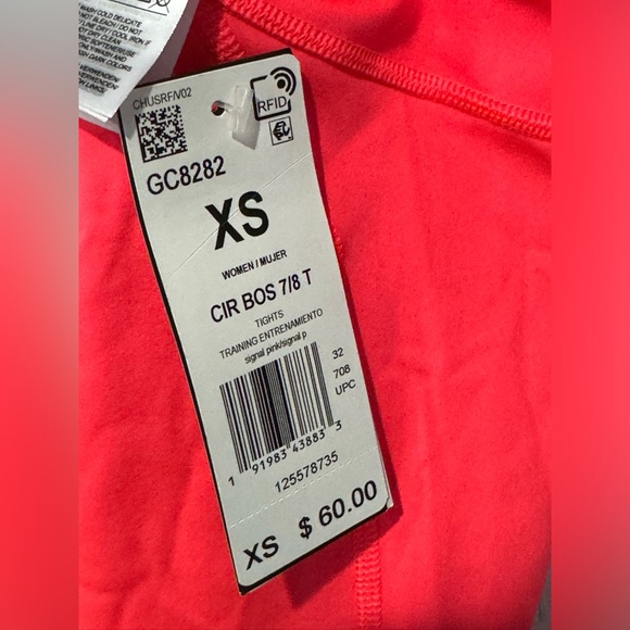 NWT Adidas Women's Pink‎ and Orange Leggings Size XS - Picture 5 of 6